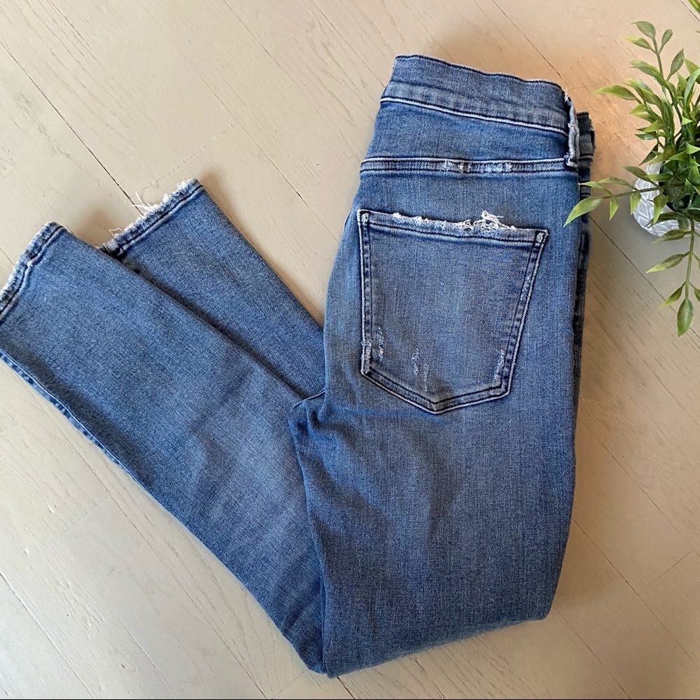 Agolde Sophie Ripped High Waist Crop Jean In Spell - Picture 2 of 13